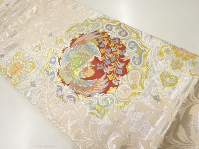JAPANESE FUKURO OBI / WOVEN FLOWER CREST